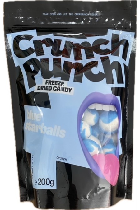 crunch punch freeze candy blue starballs 200g